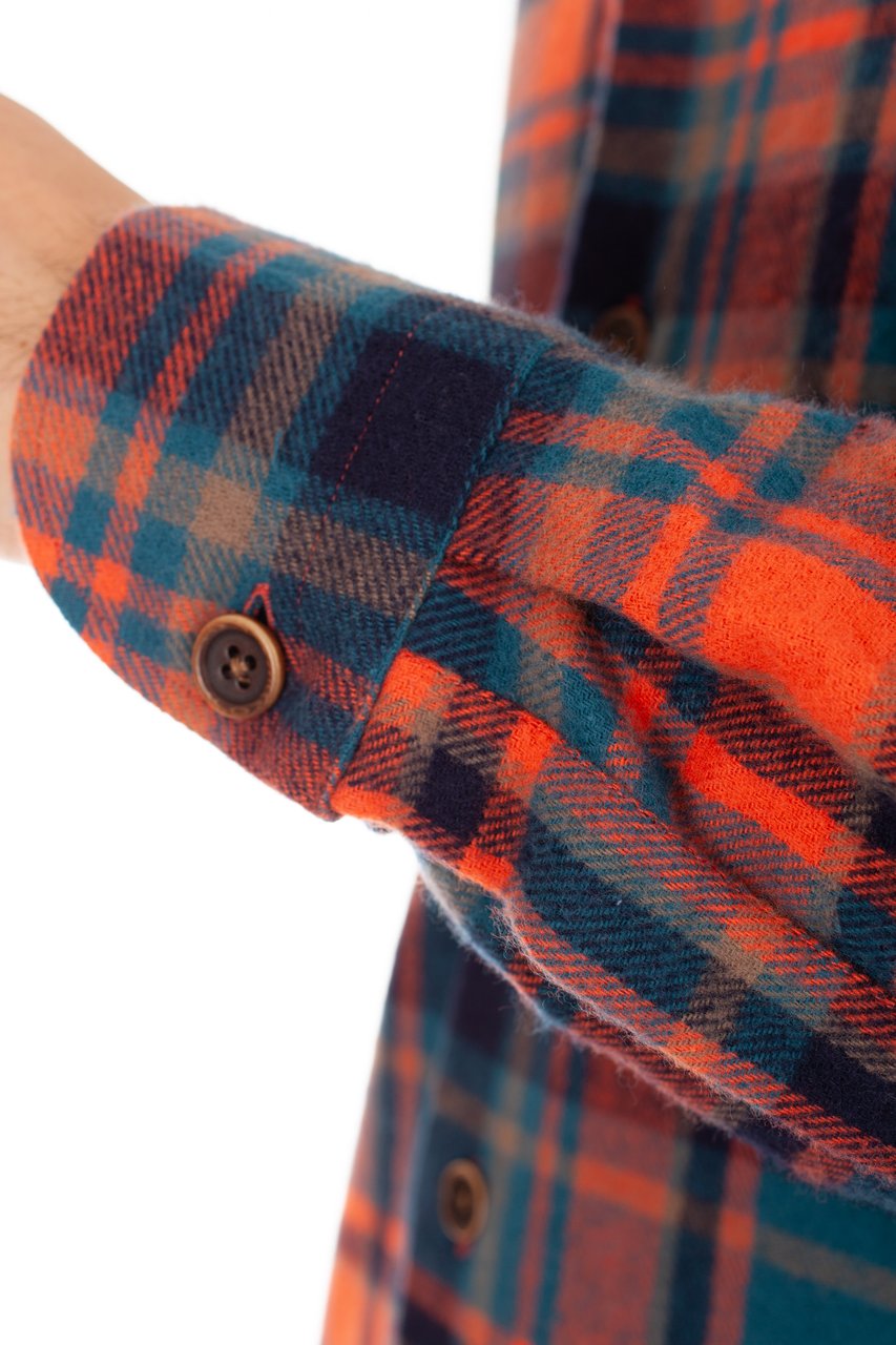 Borriello Napoli Check Flannel Overshirt Maroon