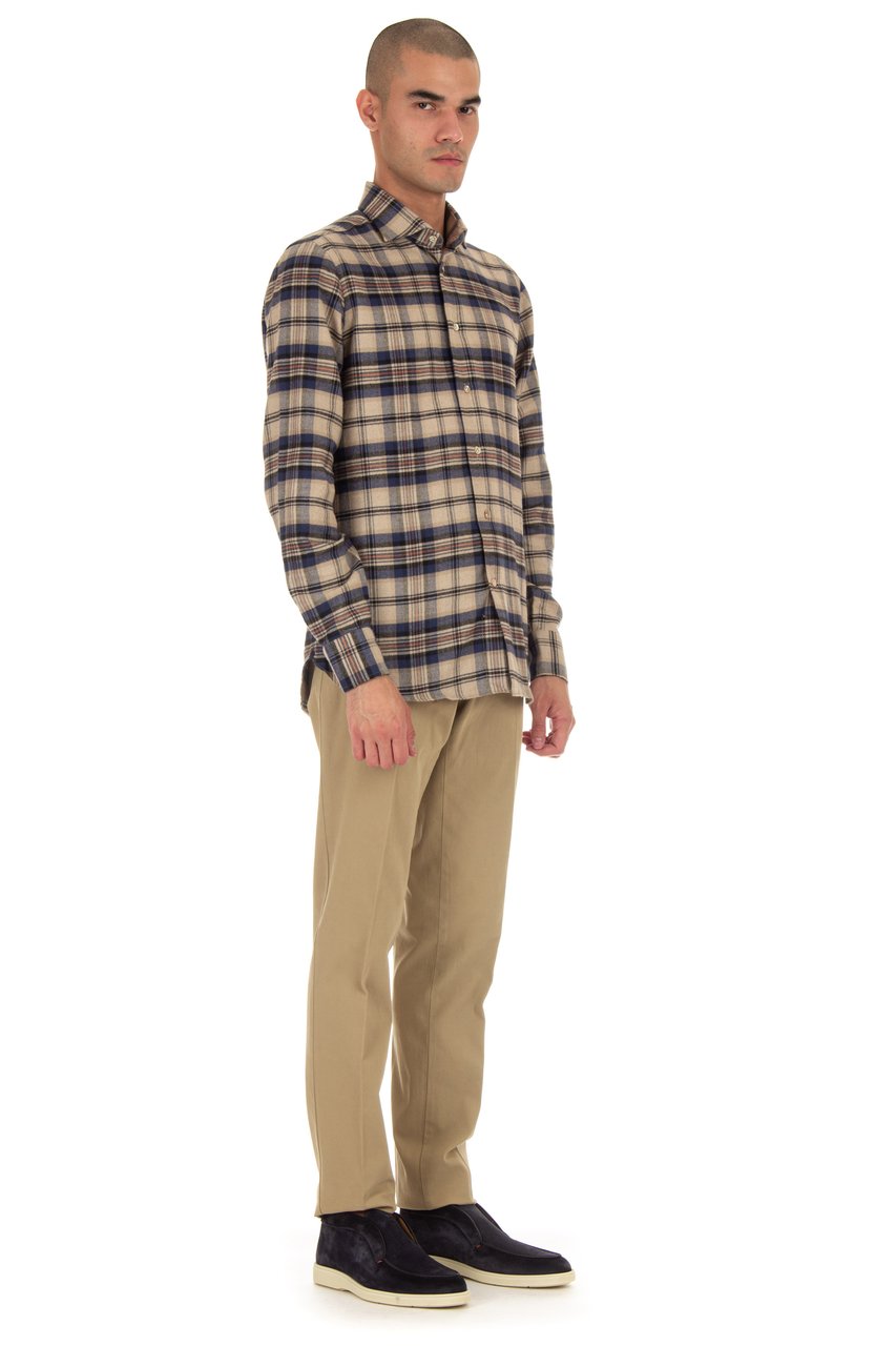 Borriello Napoli Check Flannel Shirt Roze