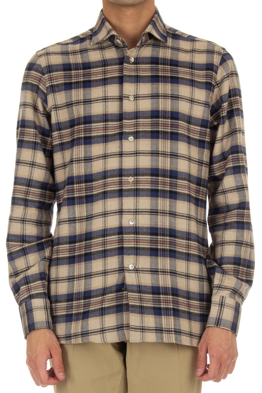 Borriello Napoli Check Flannel Shirt Roze