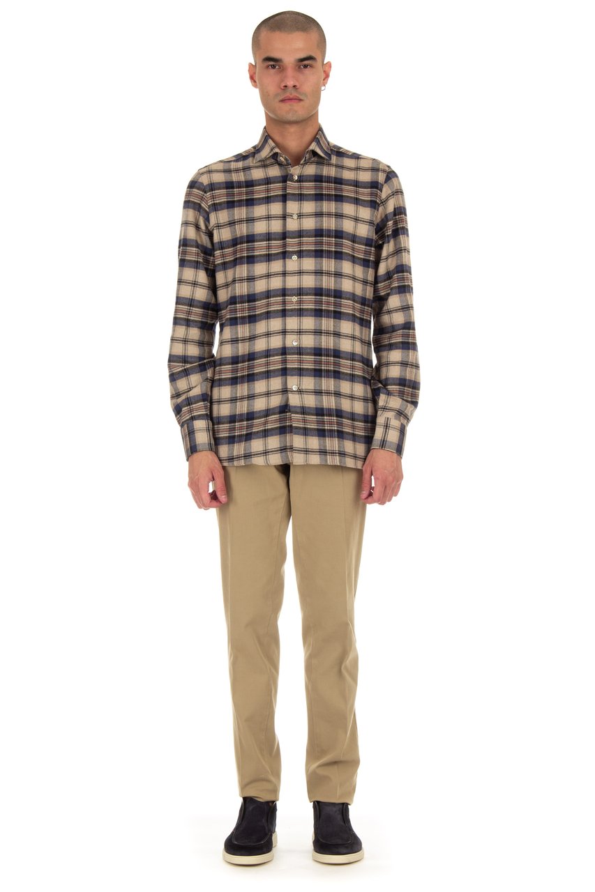 Borriello Napoli Check Flannel Shirt Roze