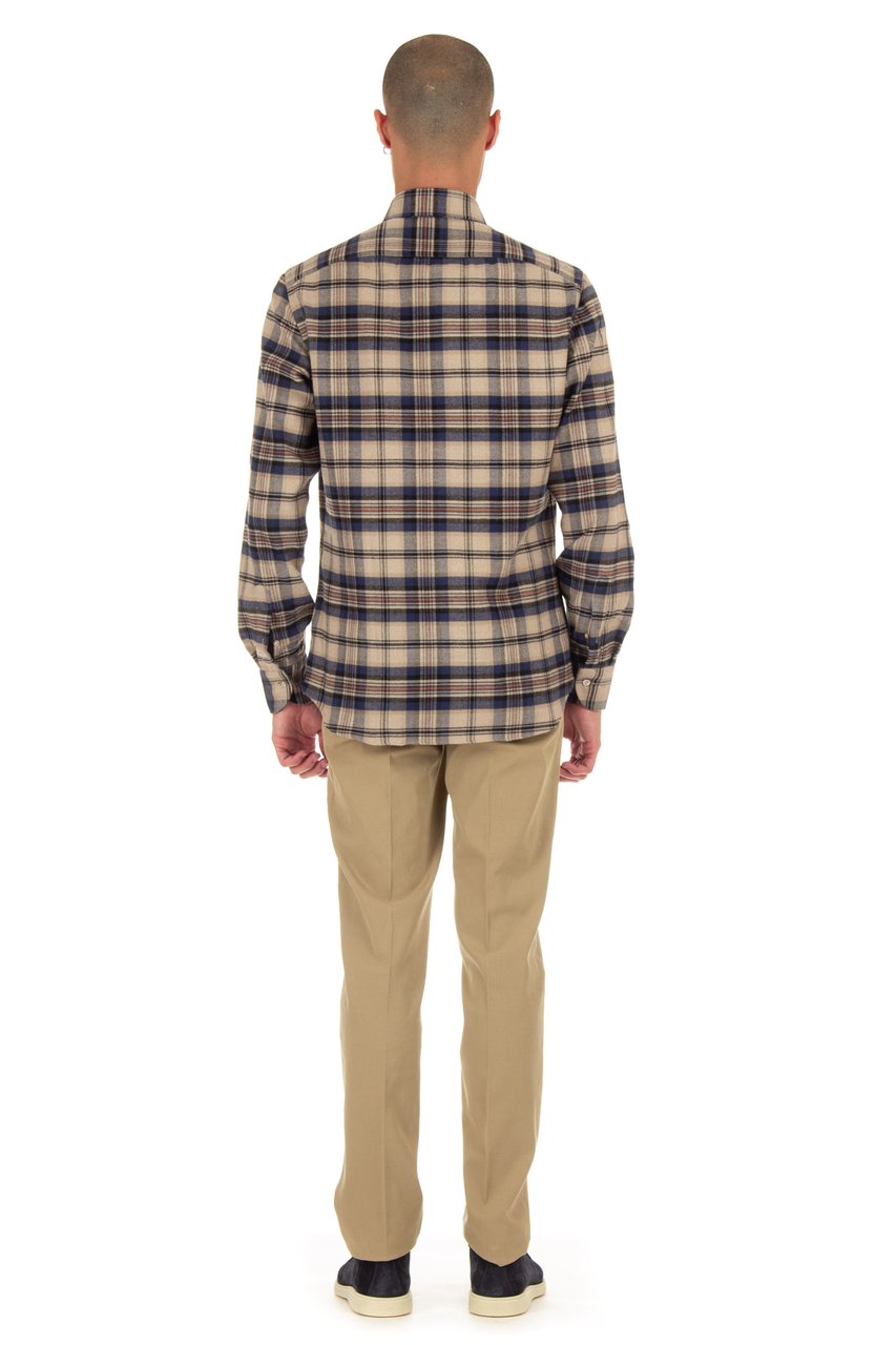 Borriello Napoli Check Flannel Shirt Roze