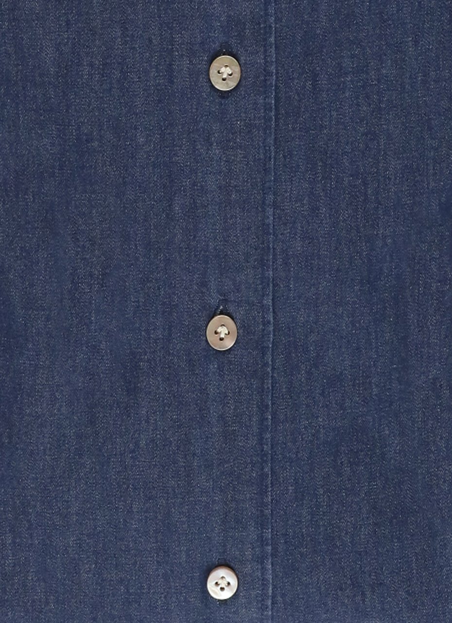 Borriello Napoli Dark Blue Cotton Casual Shirt Groen