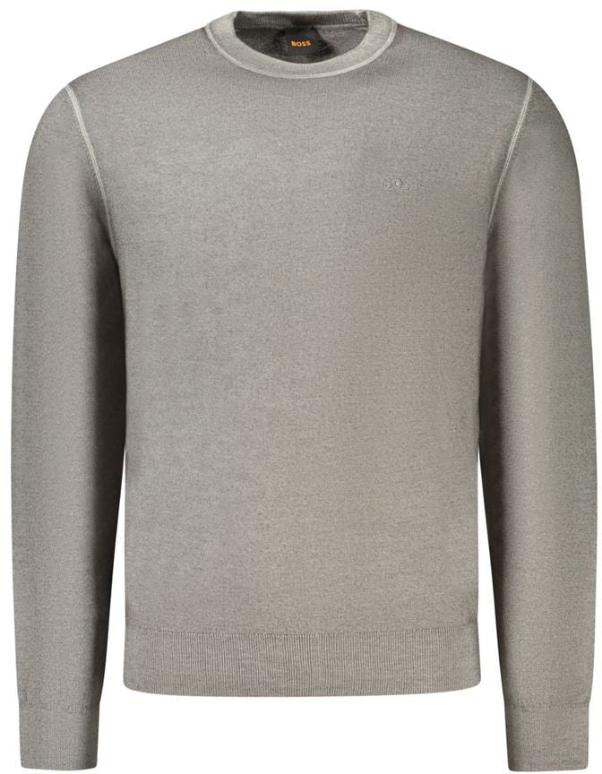 Boss Hugo Boss Grigio Wool Mens Sweater Wit
