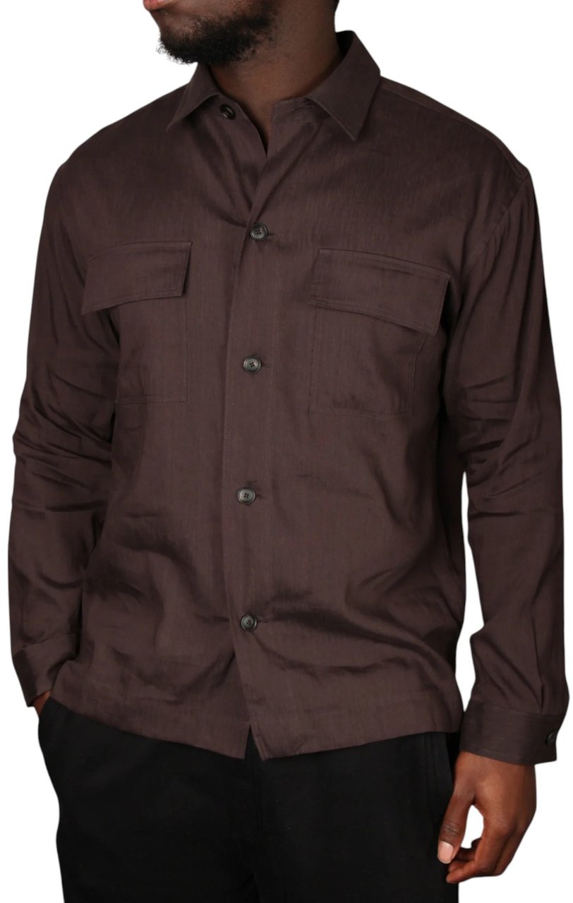 Boss Heren Overhemden Bruin