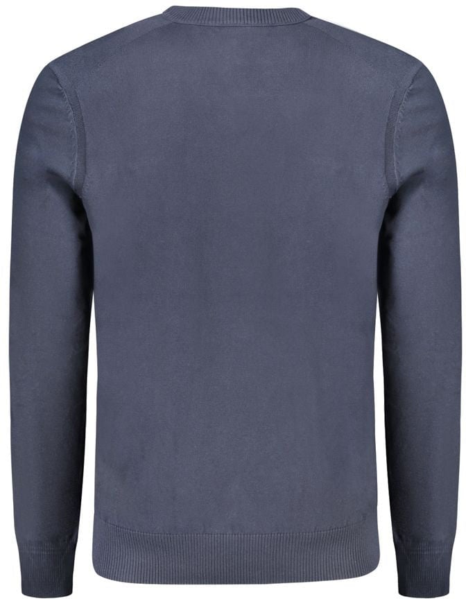 Boss Hugo Boss Blue Cotton Men's Long-Sleeved T-Shirt Grijs