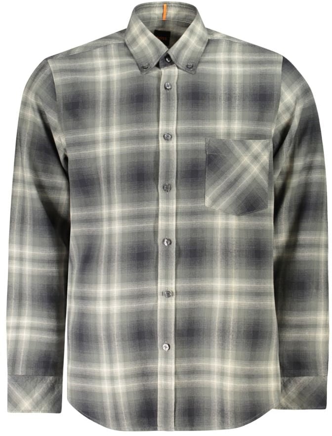 Boss Hugo Boss Verde Cotton Men Shirt Groen