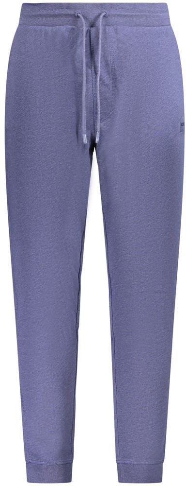 Boss Hugo Boss Blu Cotton Men's Track Pant Blauw