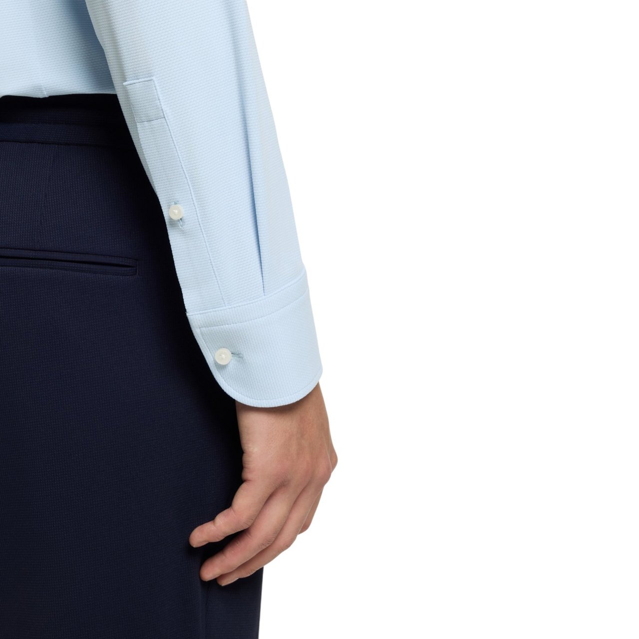 Boss Heren Overhemd Blauw