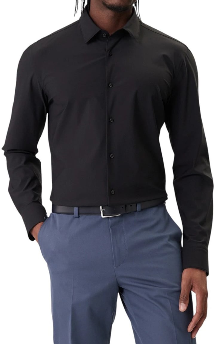 Boss Heren Overhemd Zwart