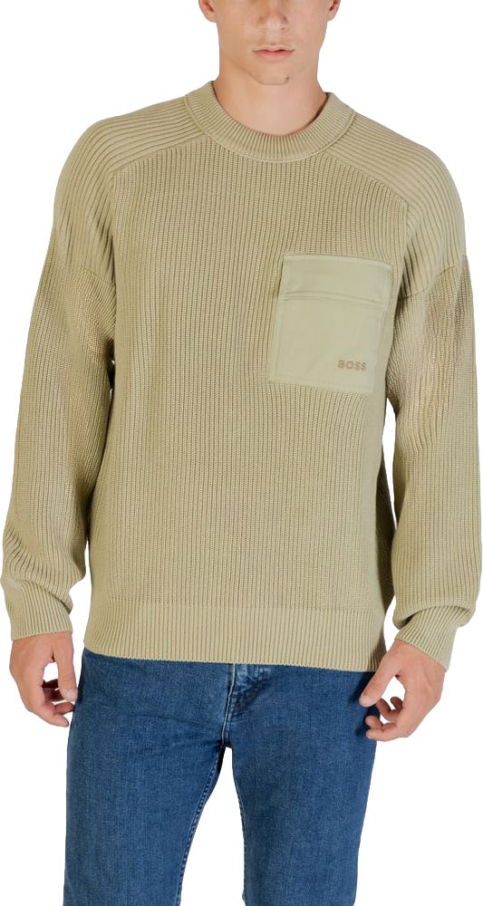 Boss Hugo Boss Green Cotton Sweatshirt Groen