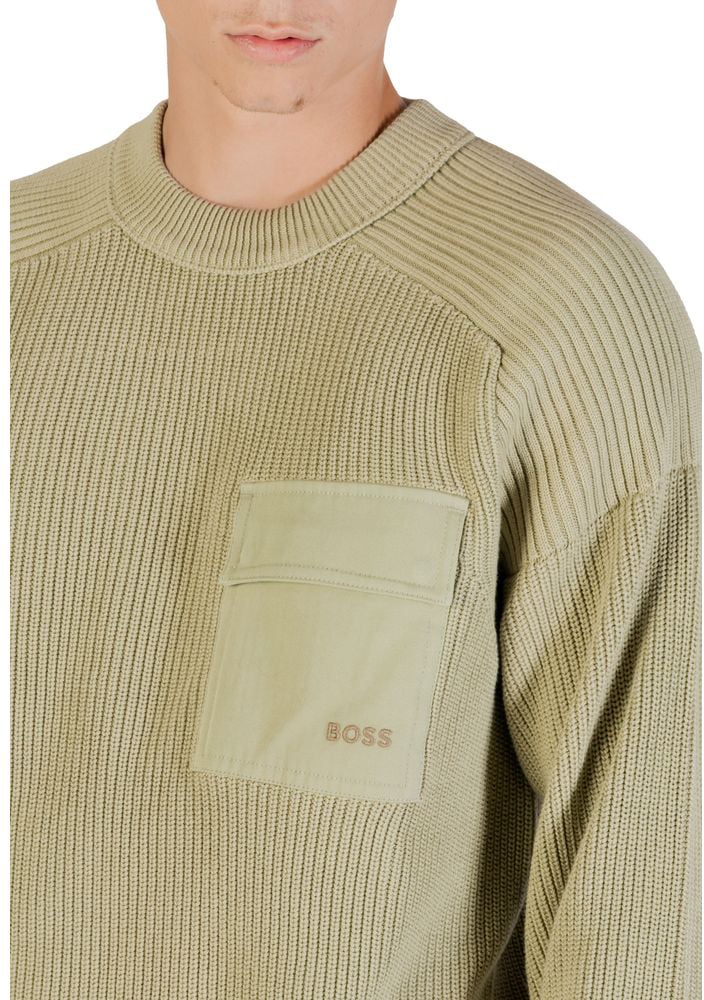 Boss Hugo Boss Green Cotton Sweatshirt Groen