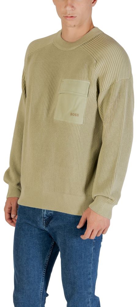 Boss Hugo Boss Green Cotton Sweatshirt Groen