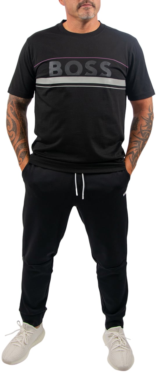 BOSS Tee Iconic Zone Zwart