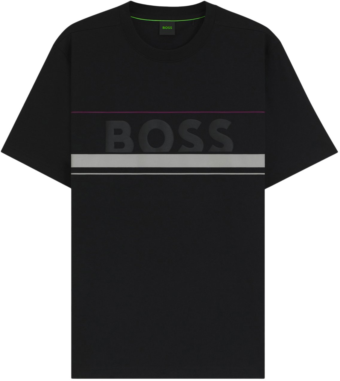 BOSS Tee Iconic Zone Zwart