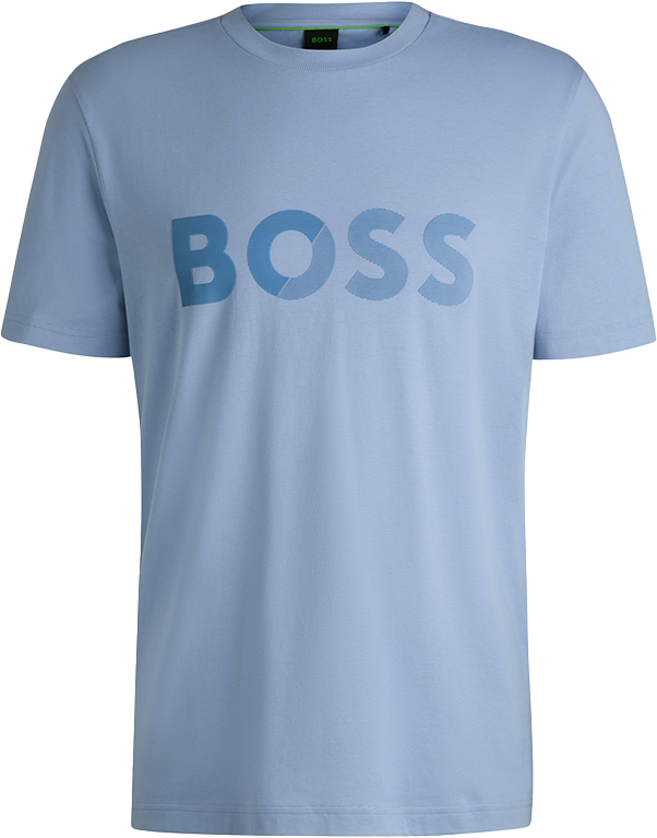 Boss BOSS Tee Tape Logo Blauw