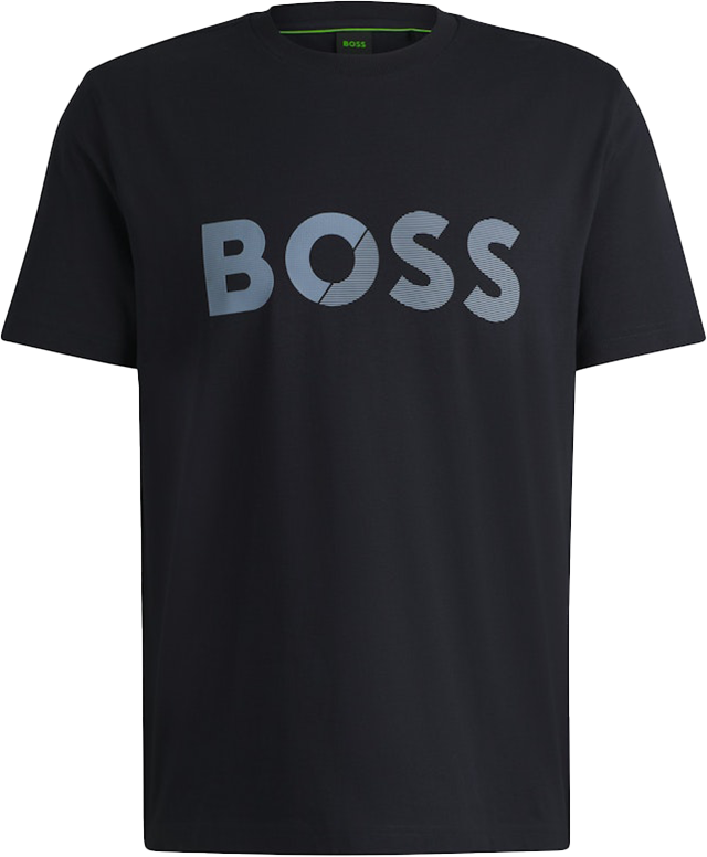 Boss BOSS Tee Tape Logo Blauw