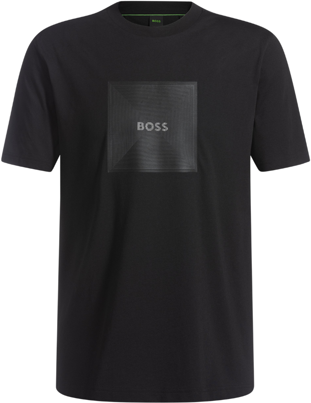 Boss BOSS Tee Logo Rib Blauw