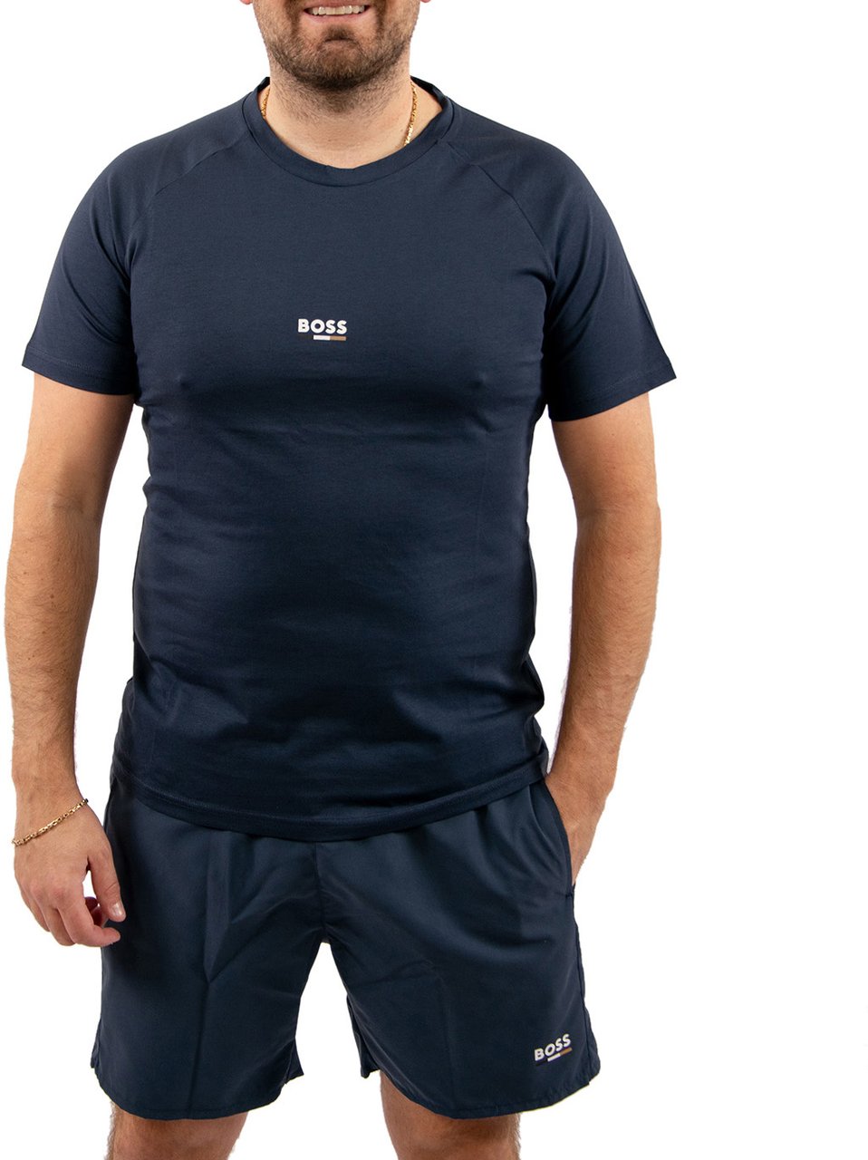 BOSS T-Shirt RN Slim Fit Blauw