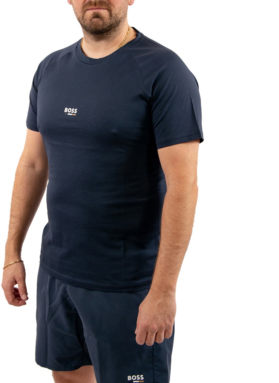 BOSS T-Shirt RN Slim Fit Blauw