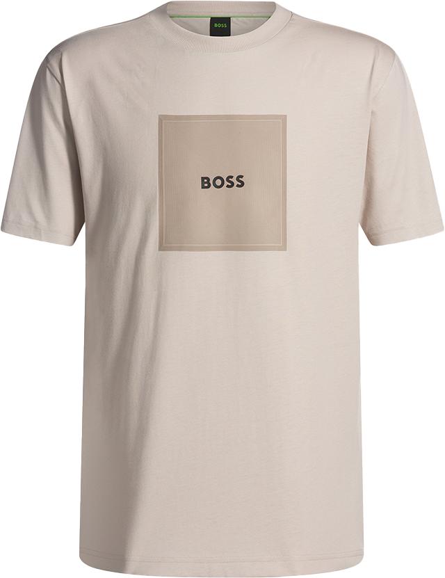 Boss BOSS Tee Logo Rib Beige