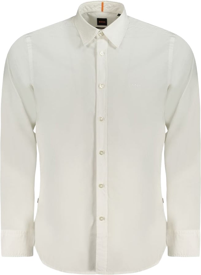 Boss Hugo Boss White Cotton Men Shirt Wit