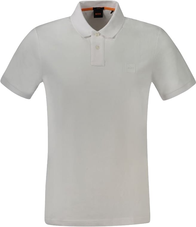 Boss Hugo Boss Bianco Cotton Men Polo Wit