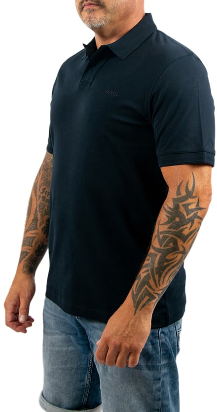 Boss Boss Pe_Interlock Blauw