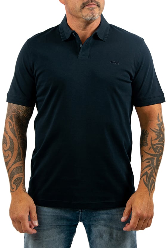 Boss Boss Pe_Interlock Blauw