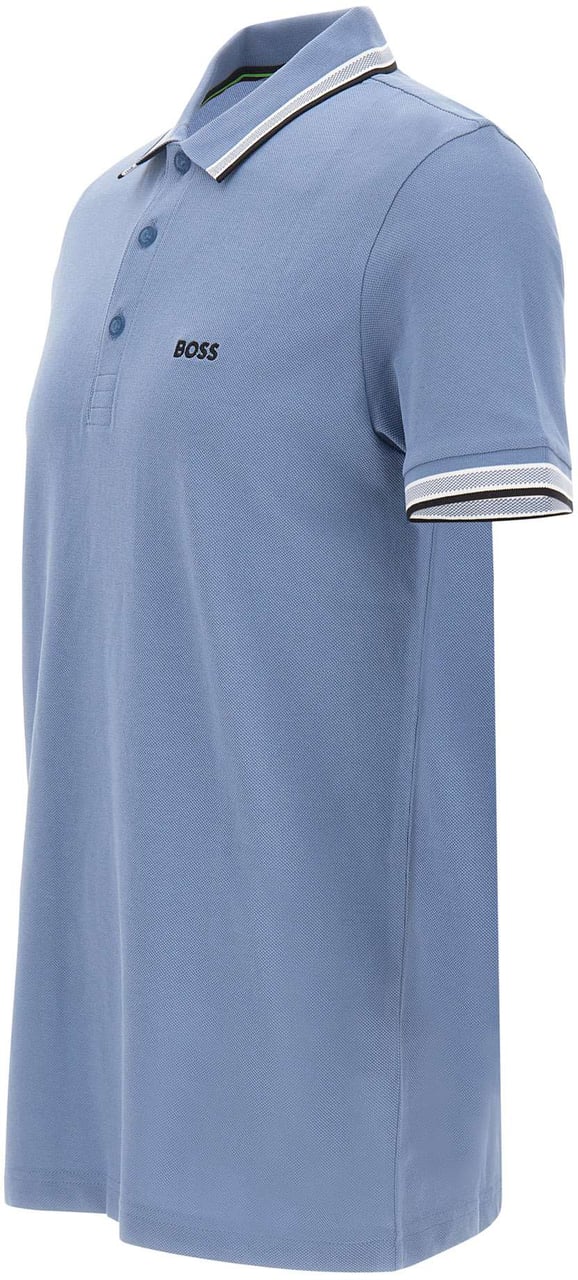 Boss T-Shirts And Polos Light Blue Blauw