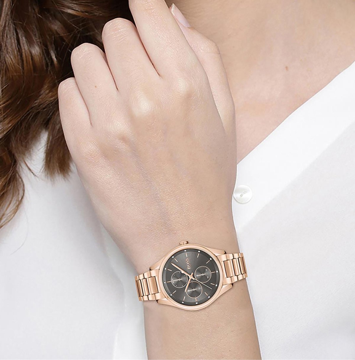 Boss Grand Course 36mm Quartz Watch Goud