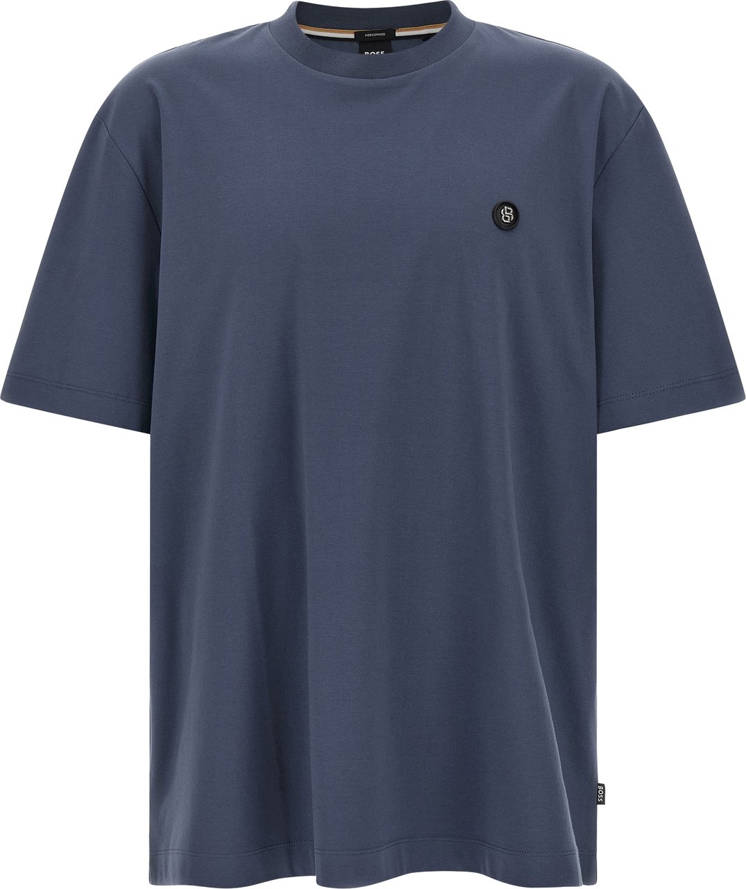 Boss Hugo Boss Blue Cotton T-Shirt Blauw