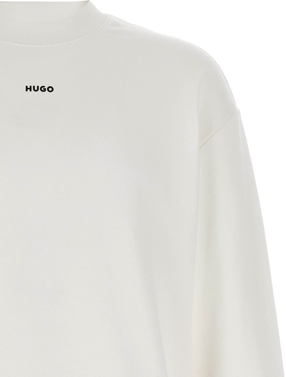 Boss Hugo Boss White Cotton Sweatshirt Wit