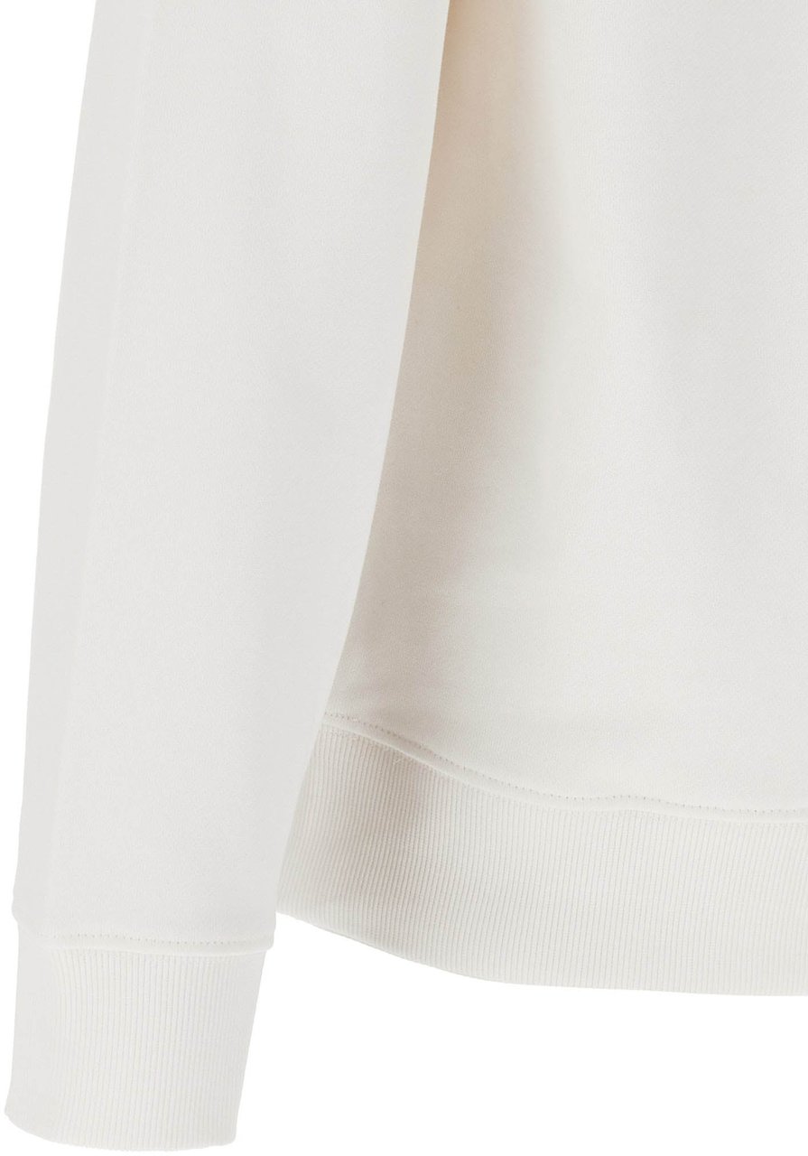 Boss Hugo Boss White Cotton Sweatshirt Wit