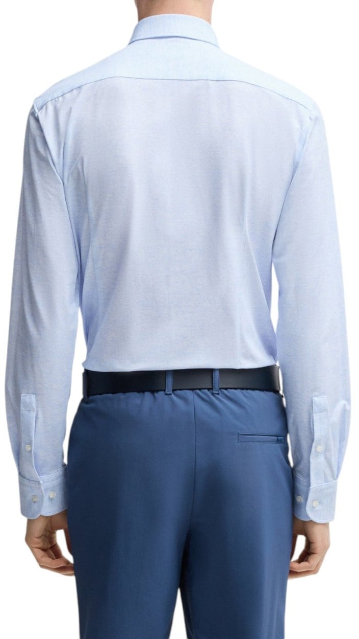 Boss Heren Overhemd Blauw
