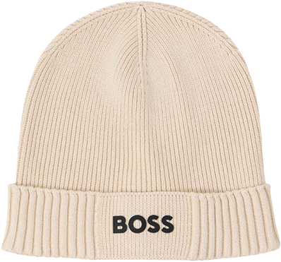 Boss BOSS Asic_Beanie-X Beige