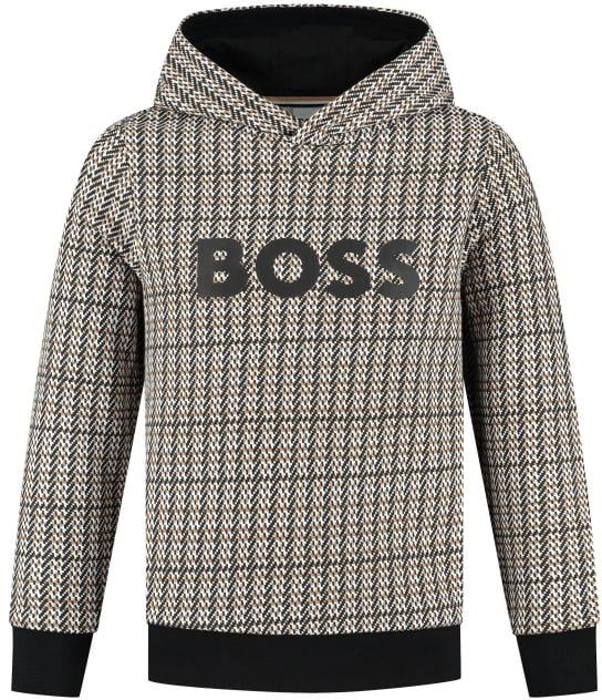Boss Sweater Met Kap Bruin