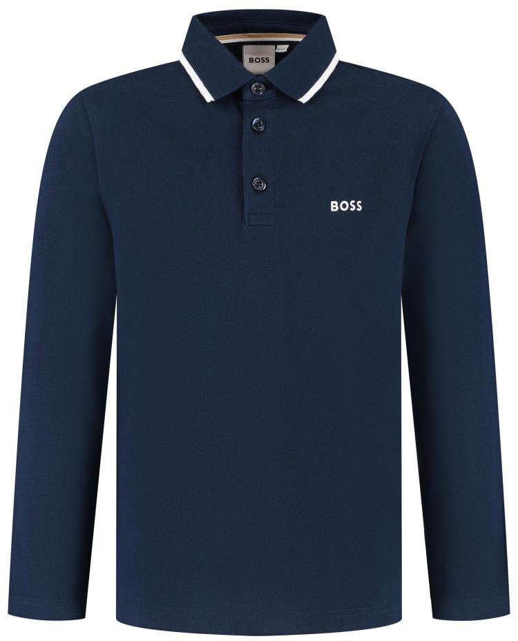 Boss Polo Lange Mouwen Blauw