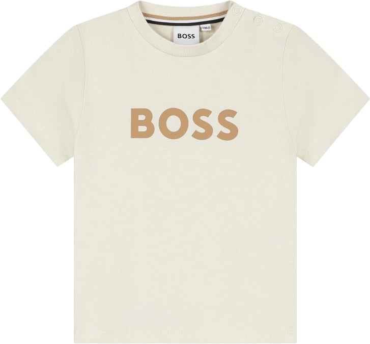 Boss T-shirt Korte Mouwen Beige