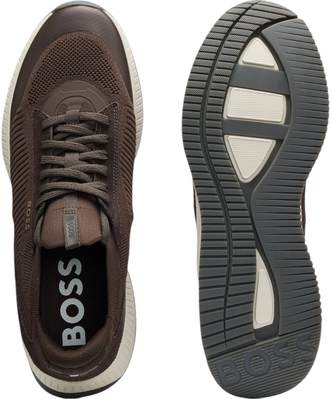 Boss Heren Sneakers Bruin