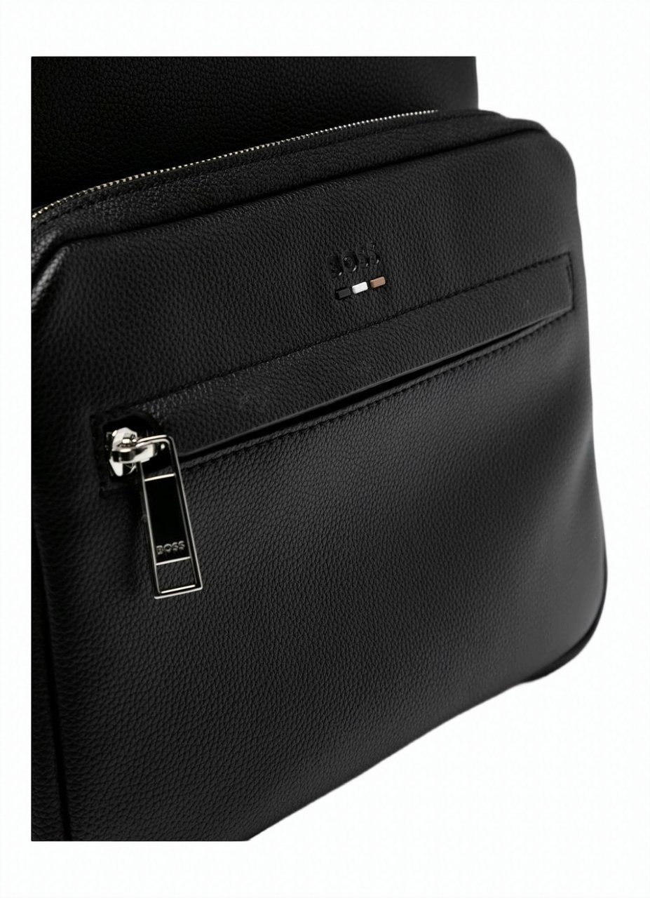 Boss Ray Faux Leather Backpack Zwart