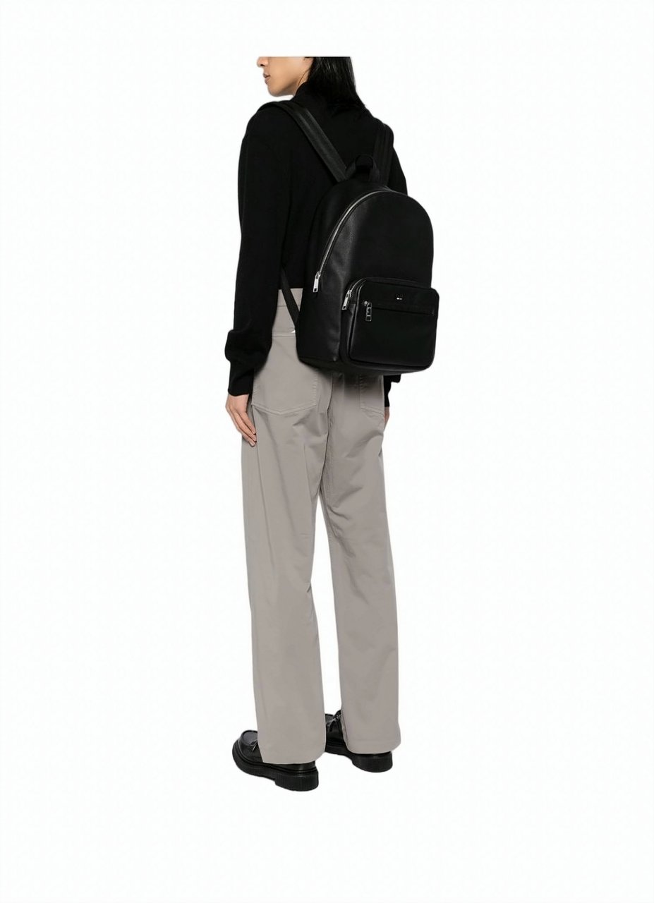 Boss Ray Faux Leather Backpack Zwart