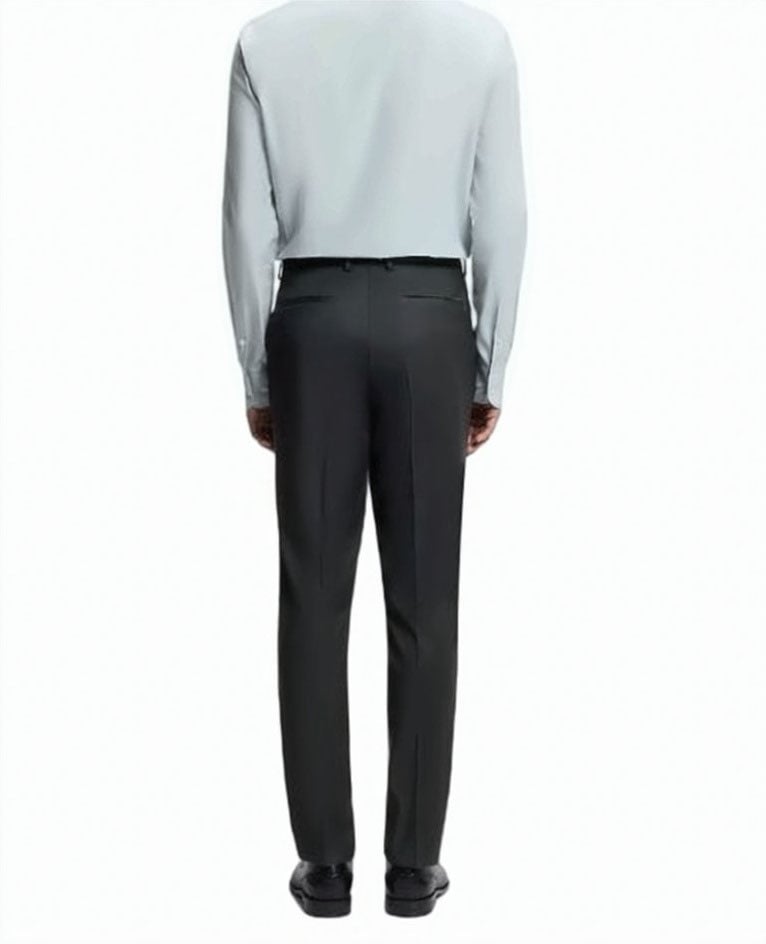 Boss H Genius Straight Leg Trousers Zwart