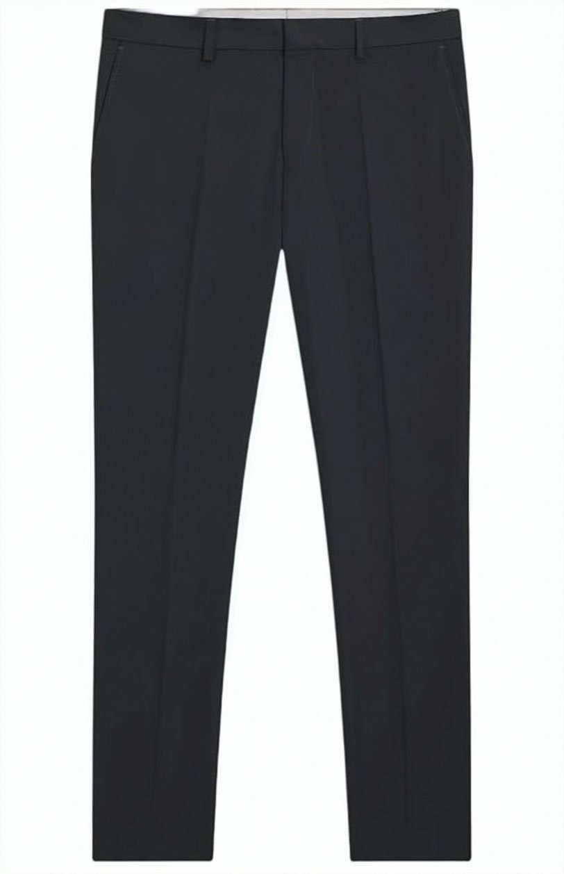 Boss H Genius Straight Leg Trousers Zwart