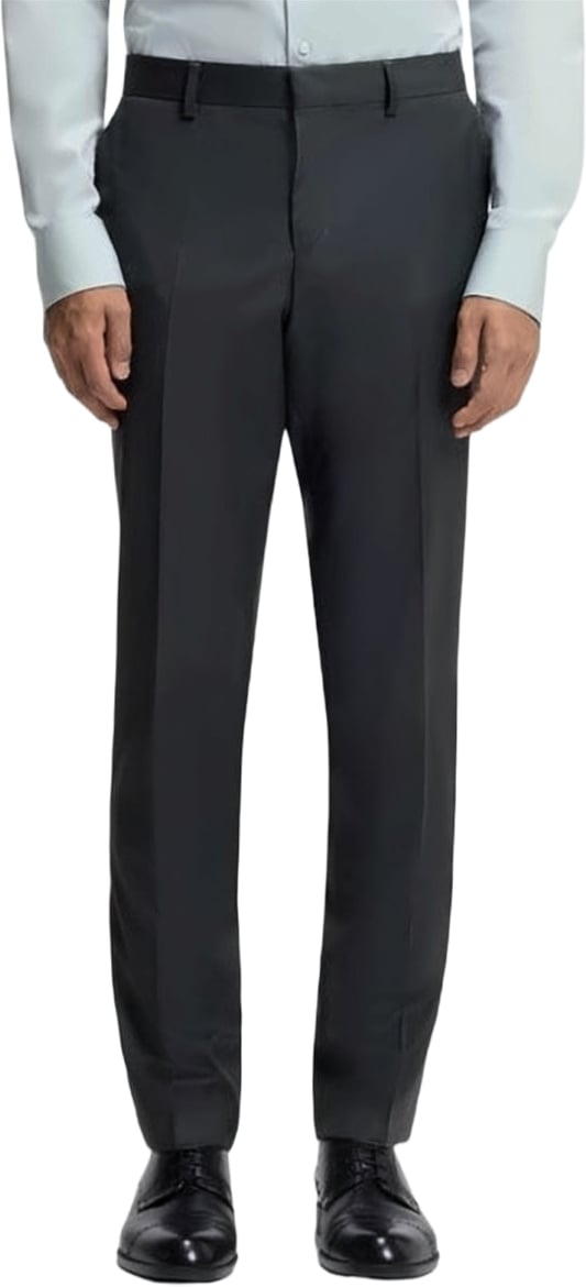 Boss H Genius Straight Leg Trousers Zwart