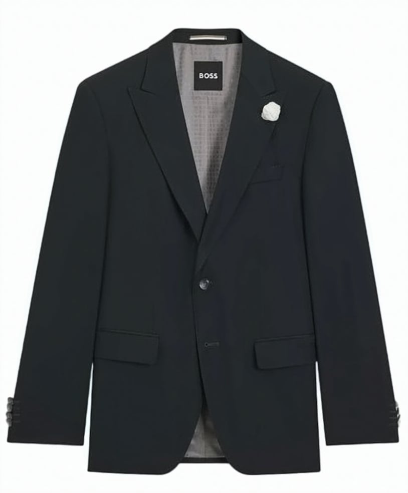 Boss H Huge Peak Lapel Jacket Zwart