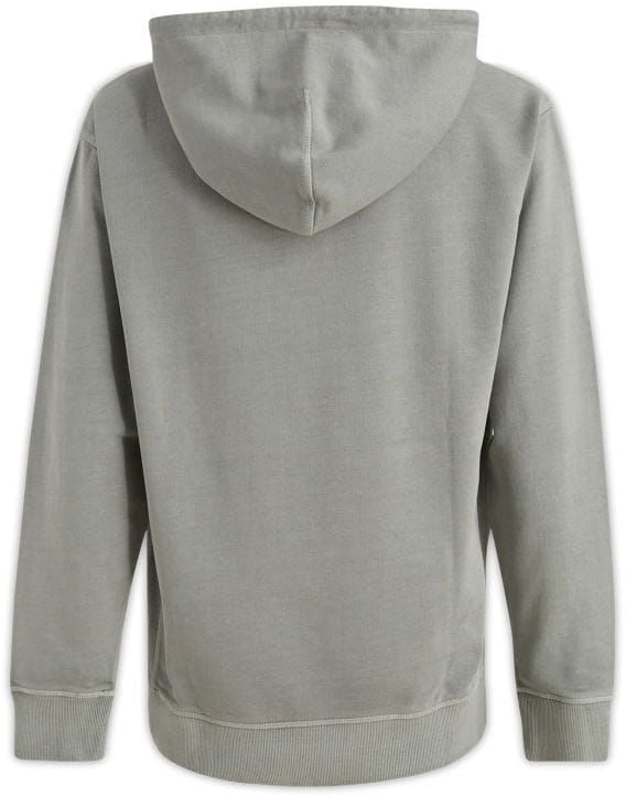 Boss Hugo Boss Grey Cotton Logo Details Hooded Sweatshirt Grijs