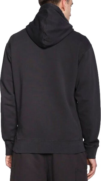 Boss Hugo Boss Dark Blue Cotton Logo Details Hooded Sweatshirt Blauw