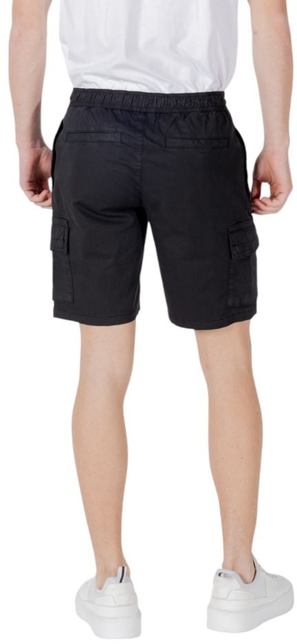 Boss Hugo Boss Black Cotton Bermuda Shorts Zwart