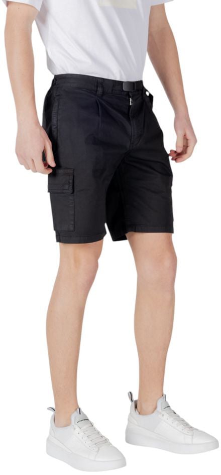 Boss Hugo Boss Black Cotton Bermuda Shorts Zwart