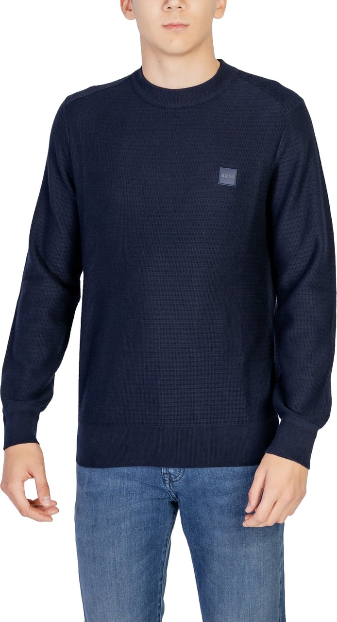 Boss Men Knitwear Blauw